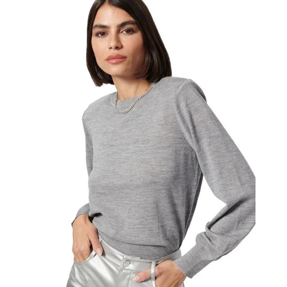 NWT Cami NYC Gama Wool Sweater Silver Metallic Size XS - Picture 2 of 10